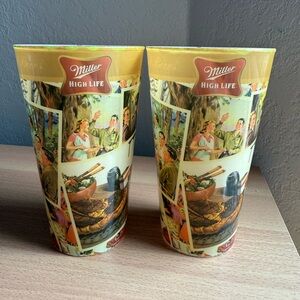 vintage Miller High Life plastic retro glasses